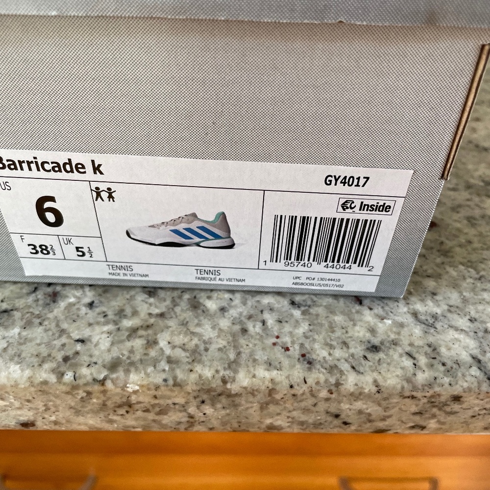 Kids Unisex Barricade Tennis Shoes from Adidas - Picture 7 of 12
